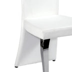 Chaise de salle à manger haute Tabitha, rectangulaire, blanche (lot de 2)