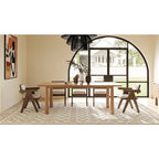 Table à manger rectangulaire moderne 87 en acacia naturel – Beige
