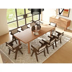 Table à manger rectangulaire moderne 87 en acacia naturel – Beige