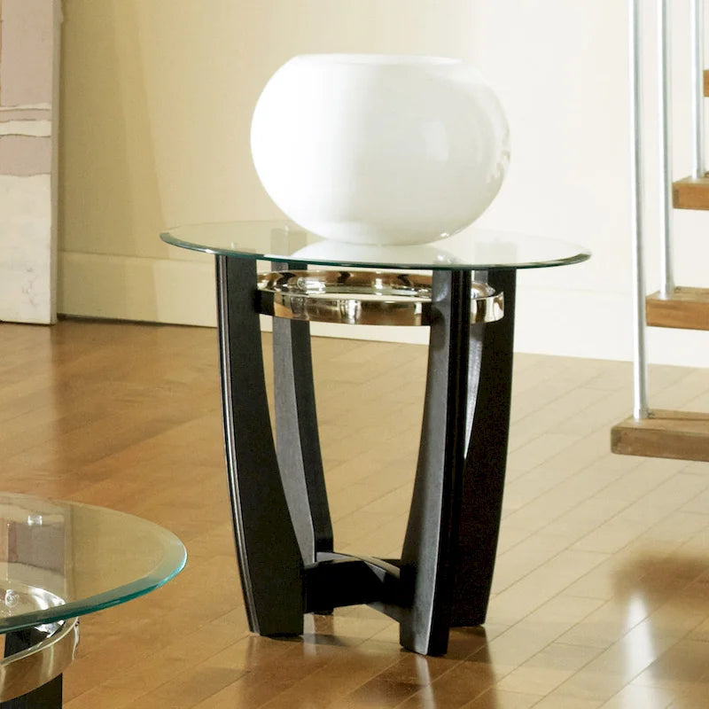 Tables d'appoint Mandalay à plateau en verre (lot de 3)