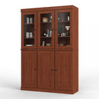 Vaisselier en bois massif 100% avec portes vitrées ou en bois massif et 2 tiroirs - 48,5 x 71,5