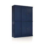 Vaisselier en bois massif 100% avec portes vitrées ou en bois massif et 2 tiroirs - 48,5 x 71,5
