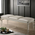 Banc de chambre rembourré en similicuir transparent Xian Glam