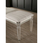 Banc de chambre rembourré en similicuir transparent Xian Glam