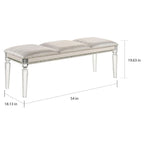 Banc de chambre rembourré en similicuir transparent Xian Glam