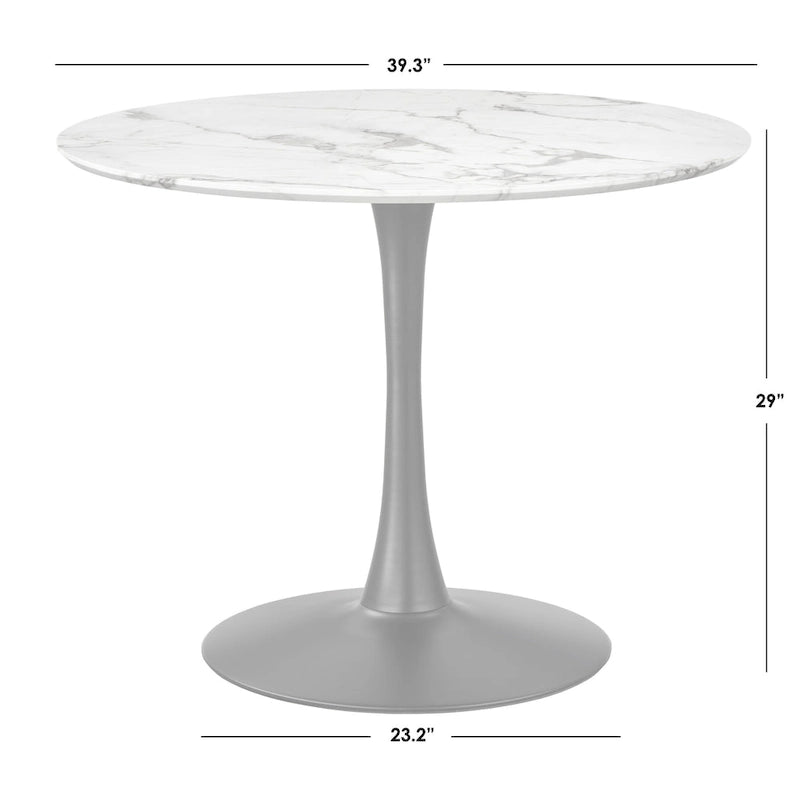 Ensemble de salle à manger rond 5 pièces en velours Kavitt de style moderne du milieu du siècle