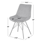 Ensemble de salle à manger rond 5 pièces en velours Kavitt de style moderne du milieu du siècle