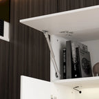 Meuble TV mural avec étagères pour téléviseurs jusqu'à 70 pouces, Console moderne