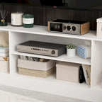 Meuble TV mural avec étagères pour téléviseurs jusqu'à 70 pouces, Console moderne