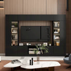 Meuble TV mural avec étagères pour téléviseurs jusqu'à 70 pouces, Console moderne