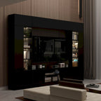 Meuble TV mural avec étagères pour téléviseurs jusqu'à 70 pouces, Console moderne