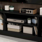 Meuble TV mural avec étagères pour téléviseurs jusqu'à 70 pouces, Console moderne