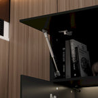 Meuble TV mural avec étagères pour téléviseurs jusqu'à 70 pouces, Console moderne