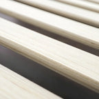 Cadre de lit plateforme capitonné beige à motif diamant