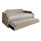 Lit de repos double en lin Elegance avec lit gigogne