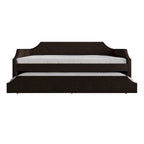 Lit de repos double en lin Elegance avec lit gigogne