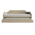 Lit de repos double en lin Elegance avec lit gigogne