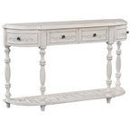 52 tables consoles courbes modernes et contemporaines pour canapé, table d'entrée pour couloir, salon avec 4 tiroirs et 1 étagère