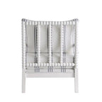 Fauteuil d'appoint rayé blanc et bleu marine