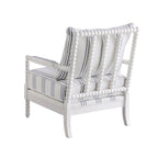 Fauteuil d'appoint rayé blanc et bleu marine