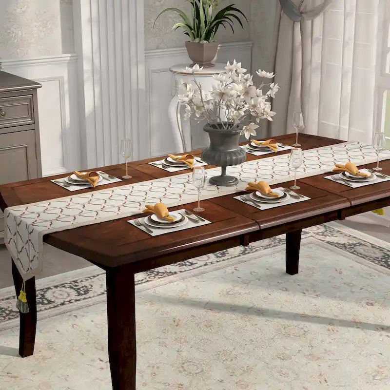 Table à manger extensible en bois Zita Espresso de 72 pouces