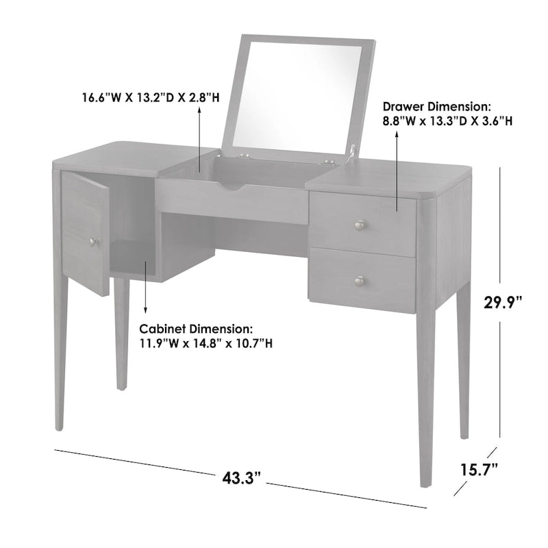 Ensemble bureau et tabouret Parc Vanity