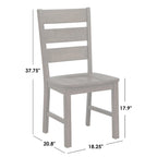 Chaises de salle à manger en bois massif (lot de 2)
