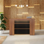Comptoir de réception de 63 pouces avec lumières LED pour bureau de magasin