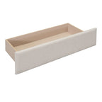 Lit plateforme rembourré de taille double avec 2 tiroirs