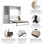Lit escamotable Key West avec armoire-penderie (88W)