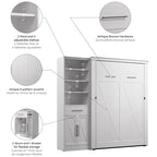 Lit escamotable Key West avec armoire-penderie (88W)
