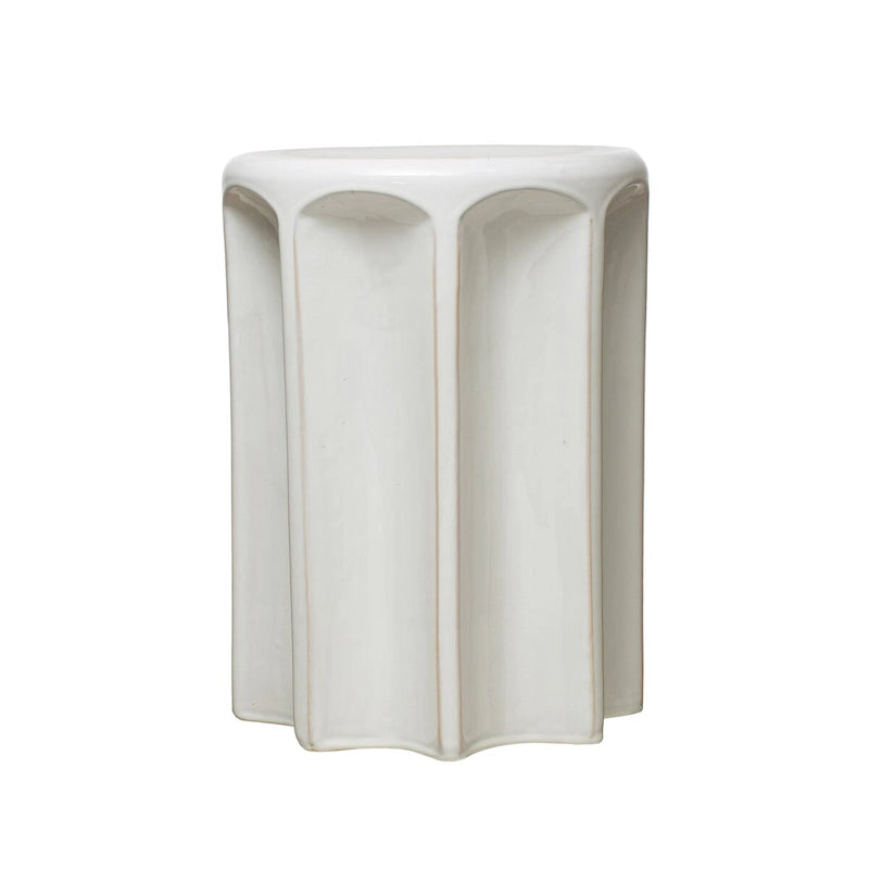 Sculpted Stoneware Stool or Side Table