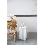 Tabouret ou table d'appoint en grès sculpté