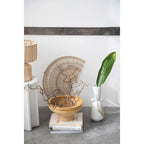 Tabouret ou table d'appoint en grès sculpté