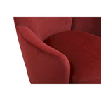 Fauteuil pivotant en velours, Fauteuil pivotant d'appoint, Fauteuil de lecture, Fauteuil rond avec piètement en acier inoxydable doré