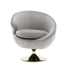 Fauteuils d'appoint pivotants à 360 degrés en velours côté gauche