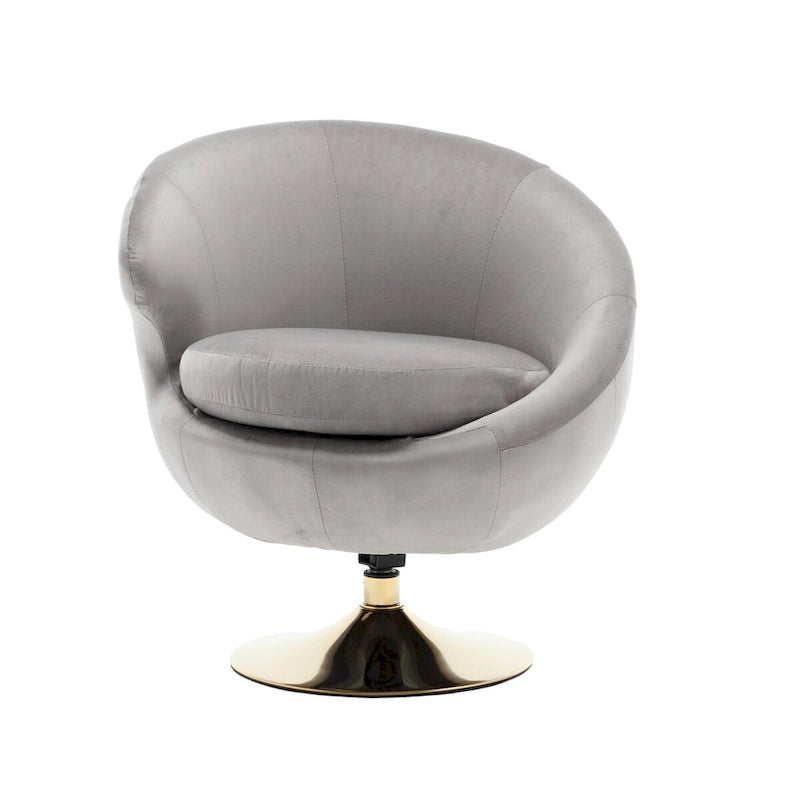 Fauteuils d'appoint pivotants à 360 degrés en velours côté gauche