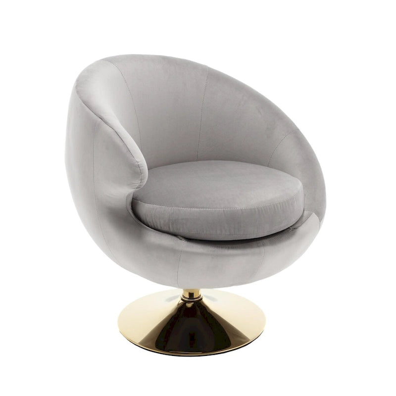 Fauteuils d'appoint pivotants à 360 degrés en velours côté gauche
