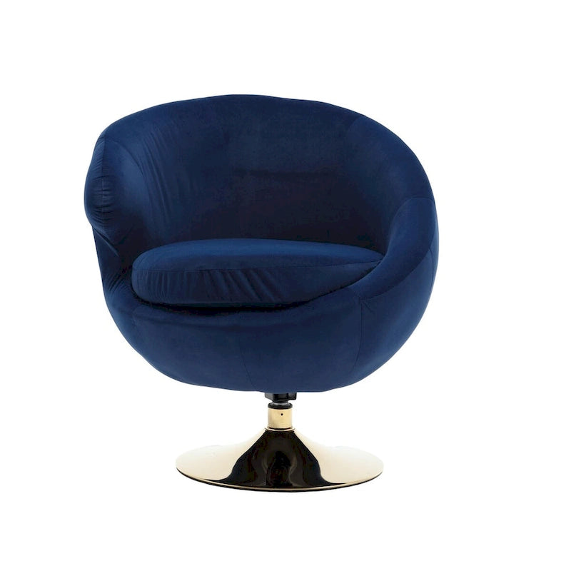Fauteuils d'appoint pivotants à 360 degrés en velours côté gauche