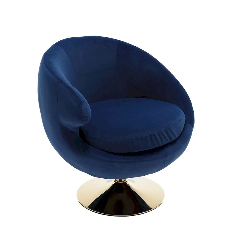 Fauteuils d'appoint pivotants à 360 degrés en velours côté gauche