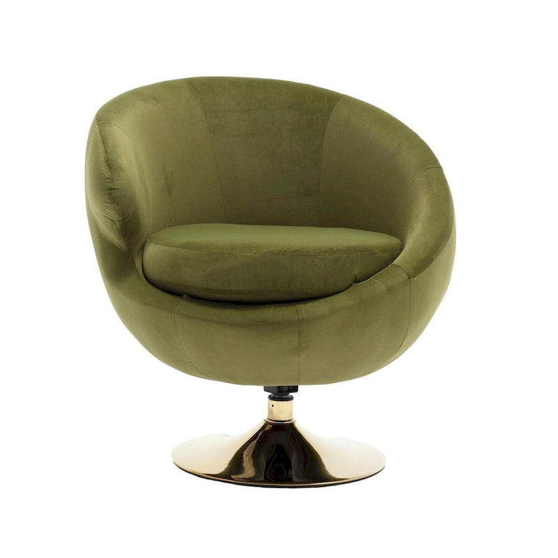 Fauteuils d'appoint pivotants à 360 degrés en velours côté gauche