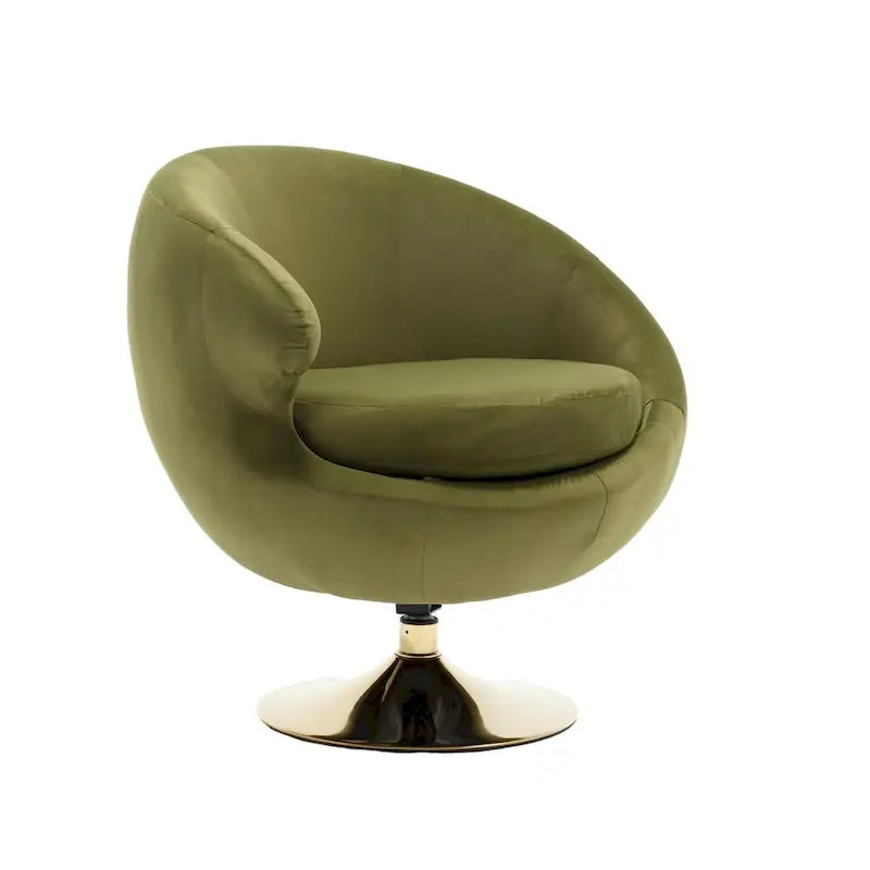 Fauteuils d'appoint pivotants à 360 degrés en velours côté gauche