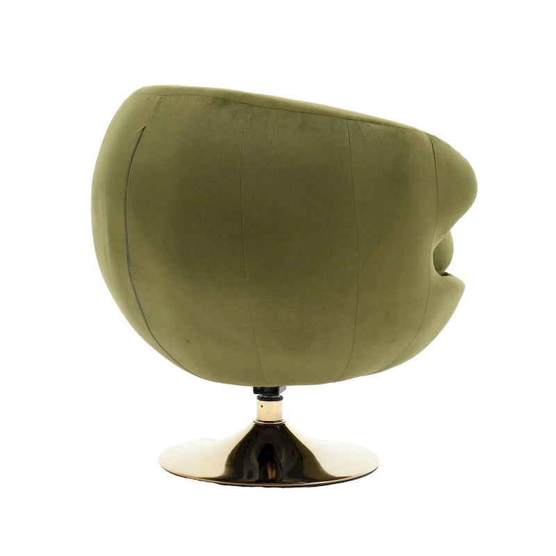 Fauteuils d'appoint pivotants à 360 degrés en velours côté gauche