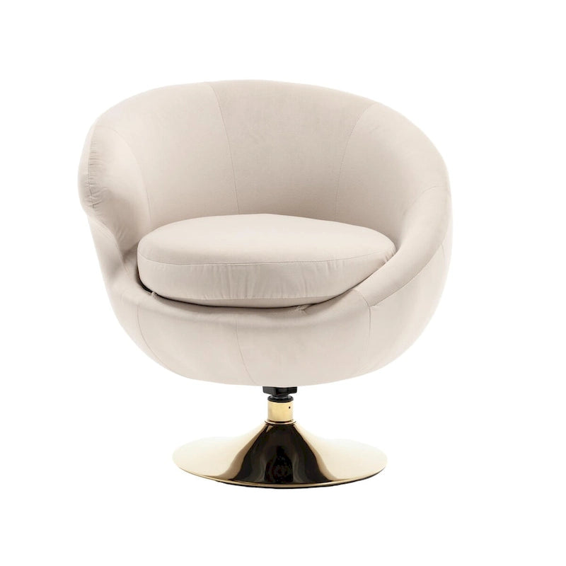 Fauteuils d'appoint pivotants à 360 degrés en velours côté gauche