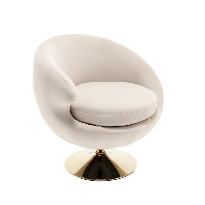 Fauteuils d'appoint pivotants à 360 degrés en velours côté gauche