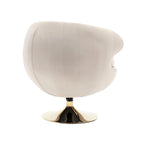 Fauteuils d'appoint pivotants à 360 degrés en velours côté gauche