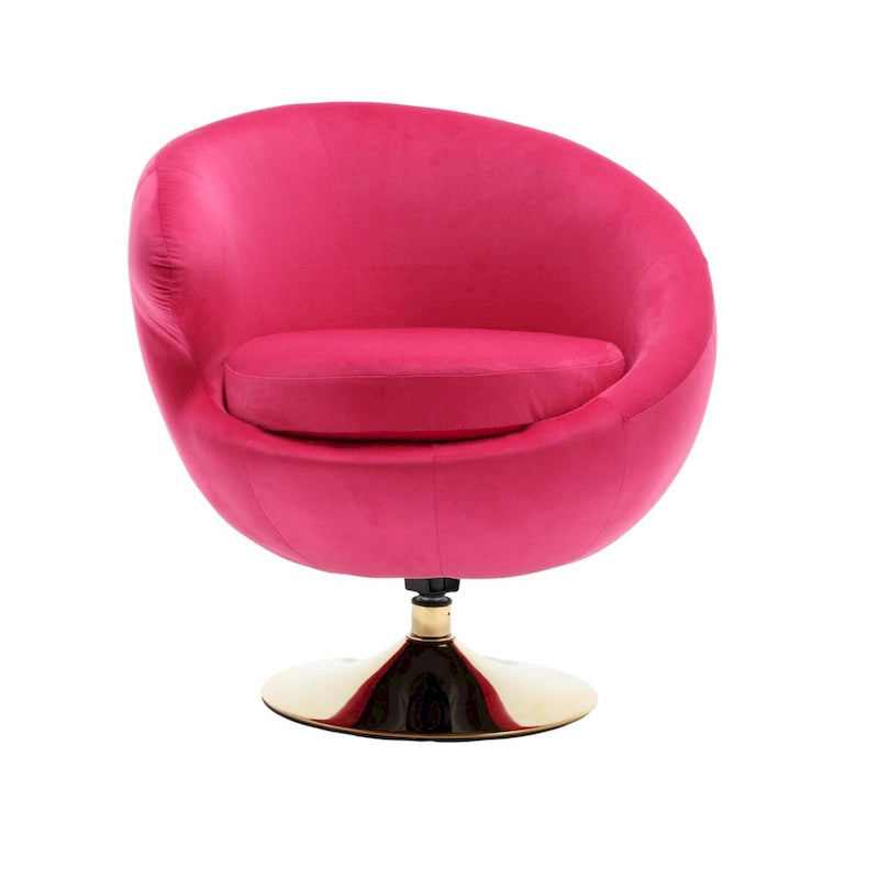 Fauteuils d'appoint pivotants à 360 degrés en velours côté gauche