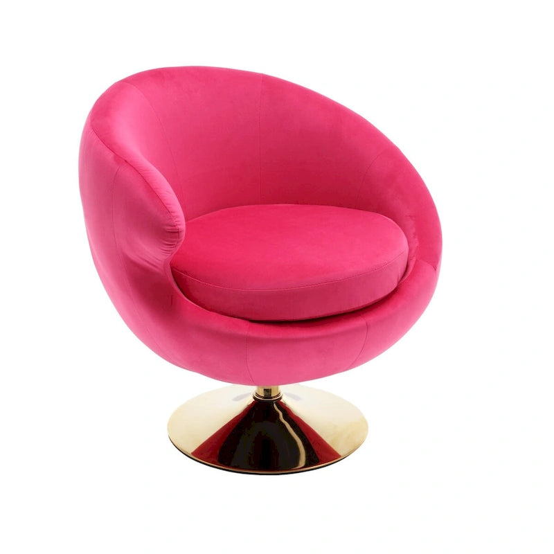 Fauteuils d'appoint pivotants à 360 degrés en velours côté gauche