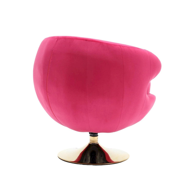 Fauteuils d'appoint pivotants à 360 degrés en velours côté gauche