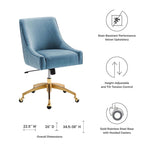 Chaise de bureau Discern Performance en velours